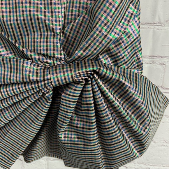 PushButton New Check Twisted Ribbon Point Glam micro skirt Medium Shopbop - Picture 5 of 11